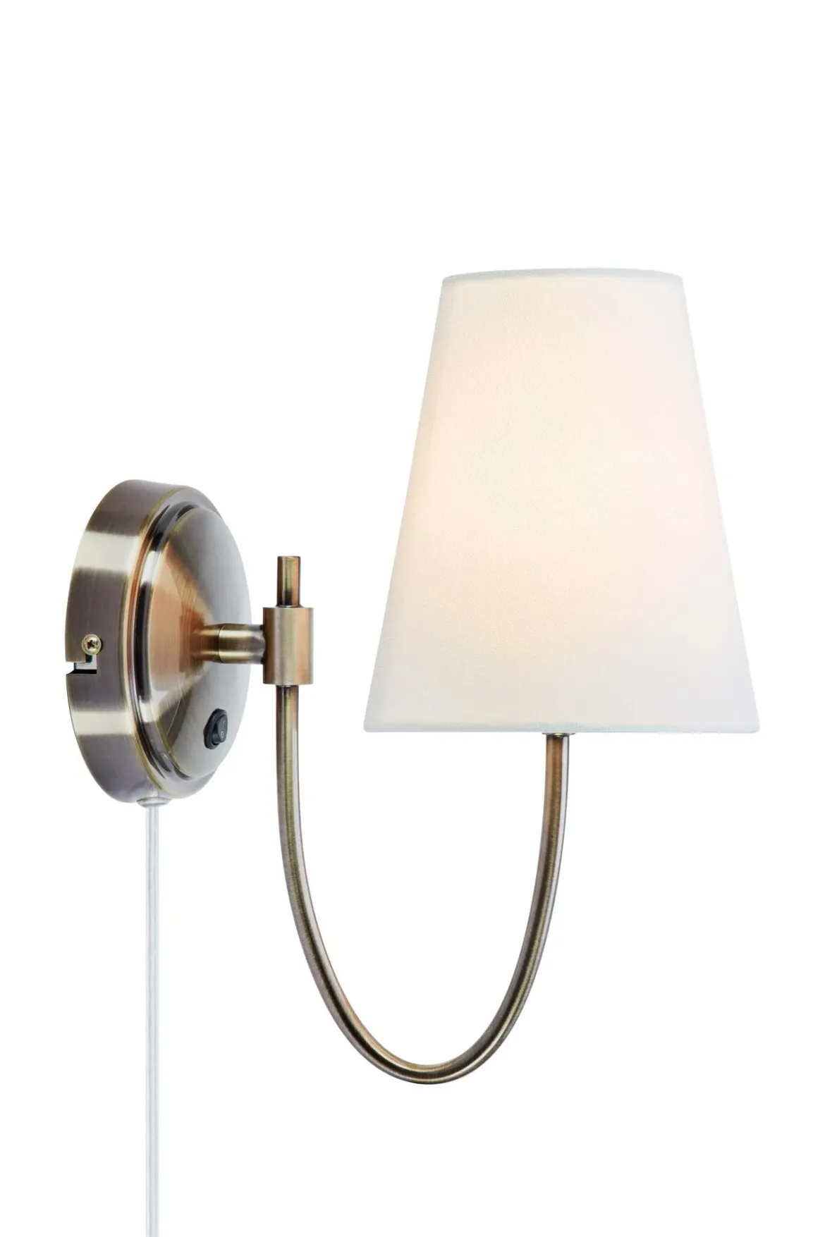 Amar Vägglampa Vit/Mässing