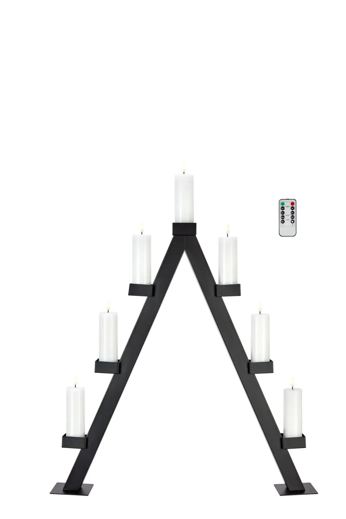 Arbor Adventsljusstake Svart 85 cm Batteridriven