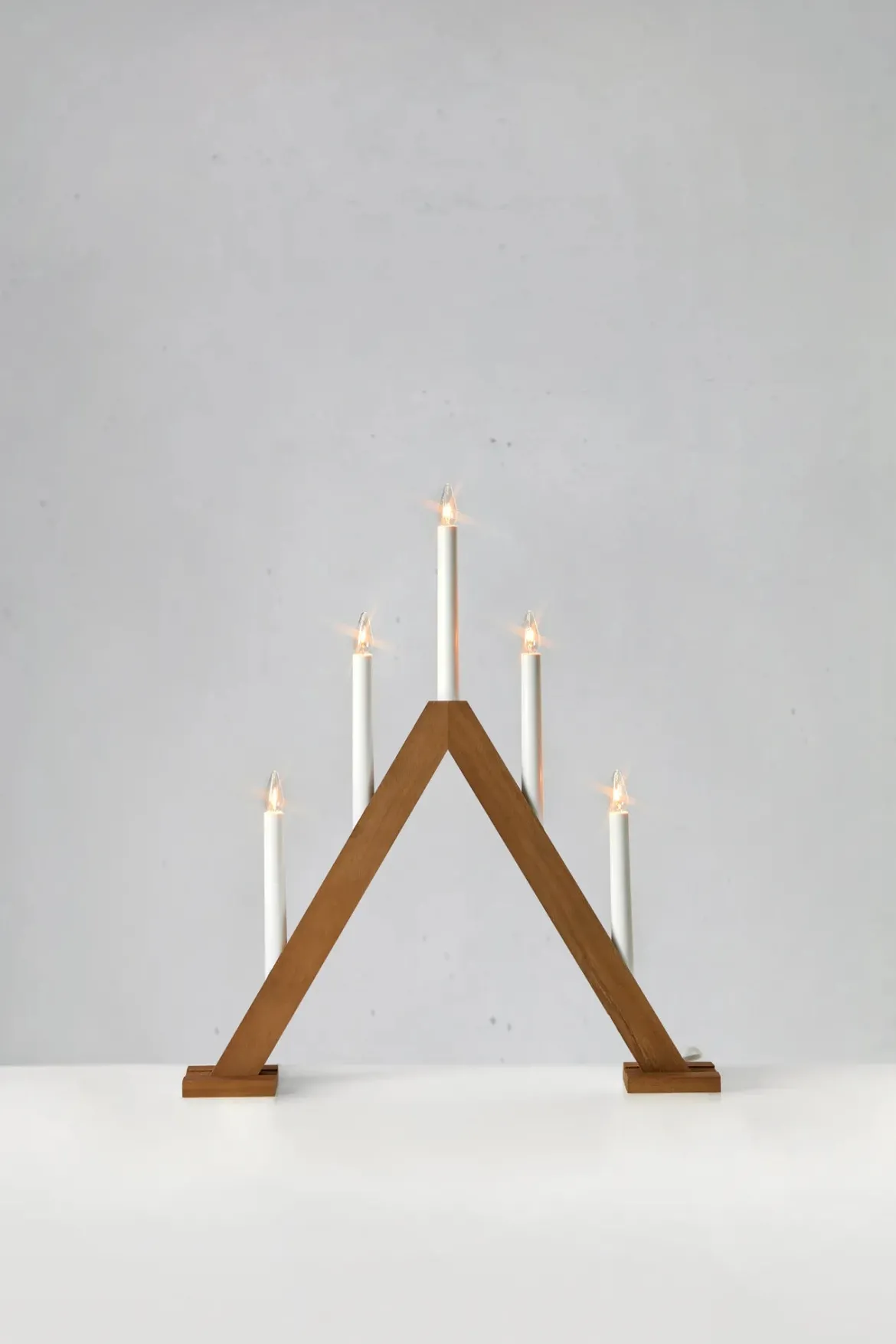 Ariele Adventljusstake Ljusbrun 52 cm
