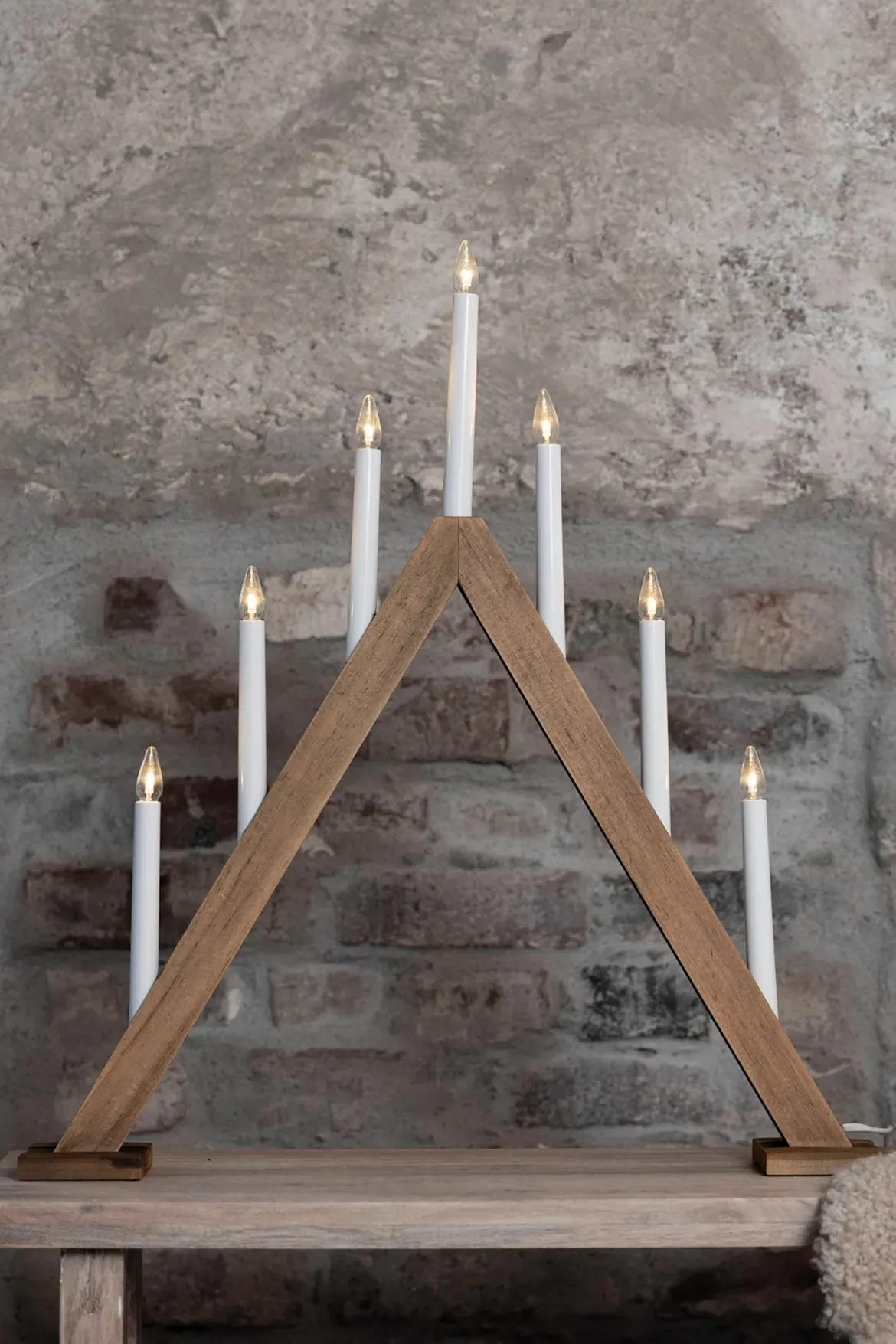Ariele Adventljusstake Ljusbrun 62 cm