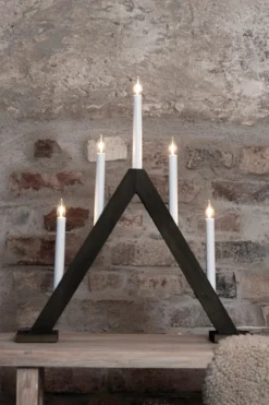 Ariele Adventljusstake Mörkbrun 52 cm