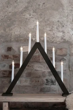 Ariele Adventljusstake Mörkbrun 62 cm