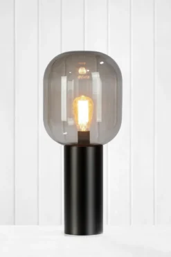 Brooklyn Bordslampa Svart/Rök 56 cm