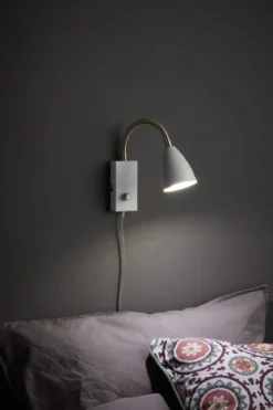 Ciro Sänglampa Vit/Stål Flex