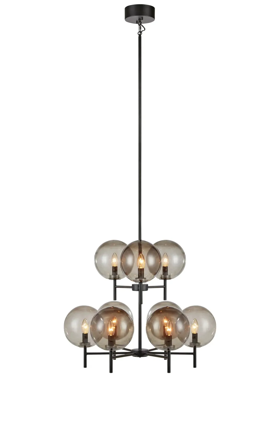 Crown Taklampa Svart