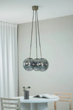 Dione Taklampa Antik/Rök Rund
