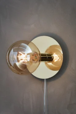 Disc Vägglampa/Taklampa Mässing
