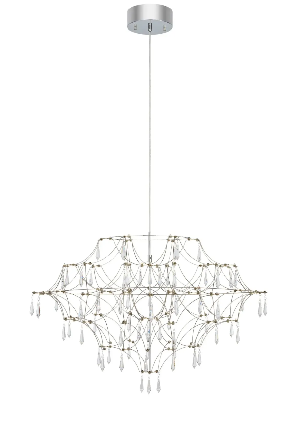 Efesos Kristallkrona Stål 80 cm