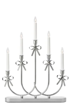 Eira Adventsljusstake Rosett Krom