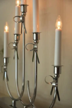 Eira Adventsljusstake Rosett Krom
