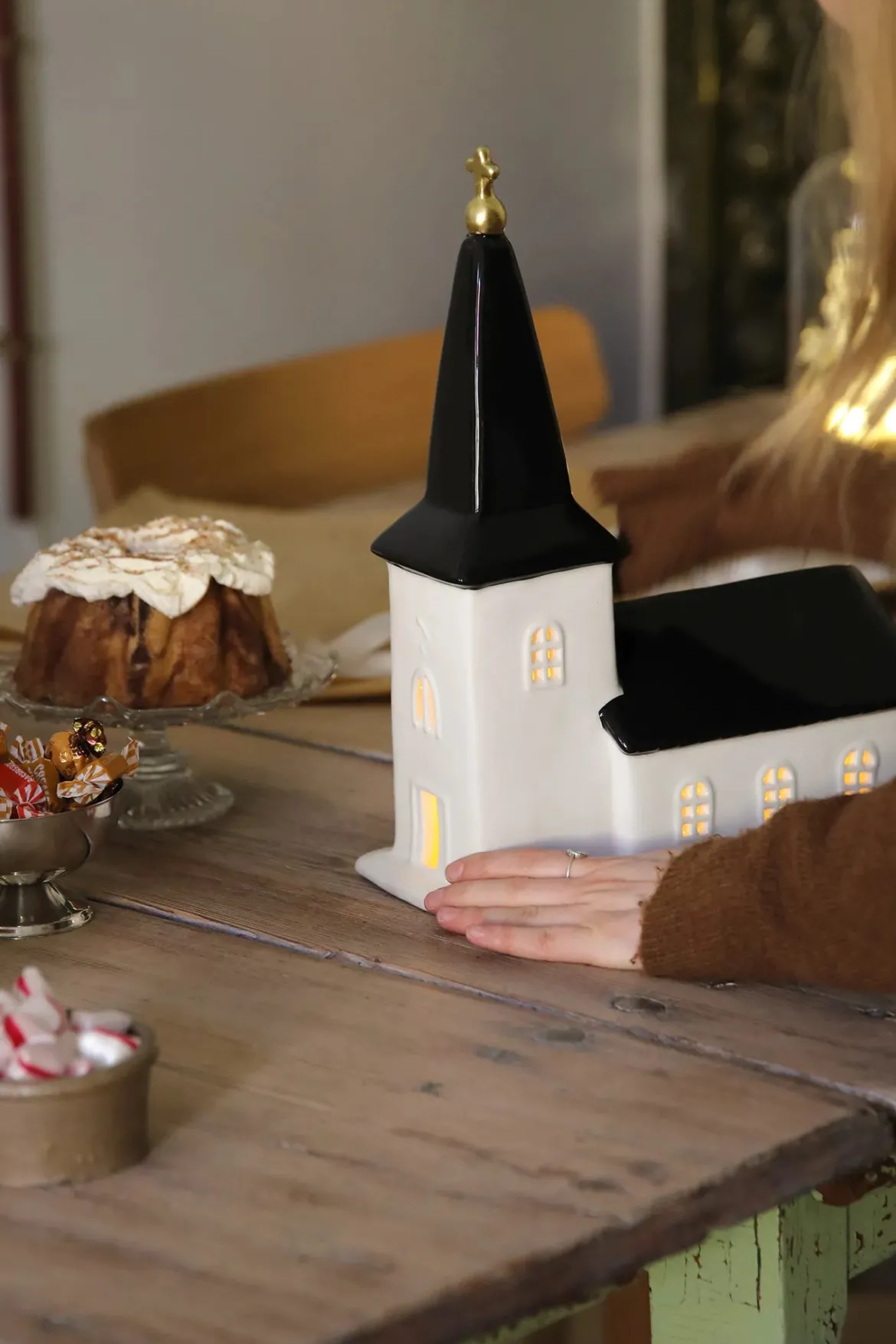 Elra Juldekoration Kyrka Vit