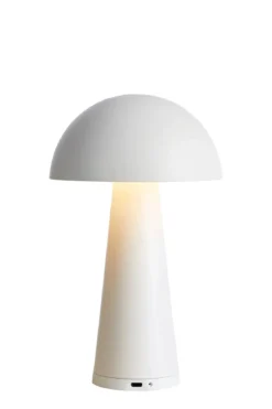 Fungi Uppladdningsbar Svamplampa Vit