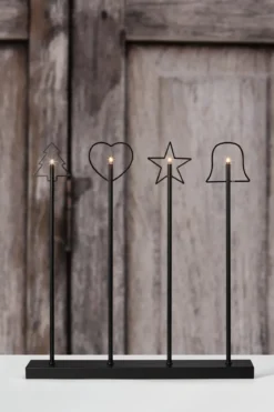 Ginger Adventsljusstake Svart