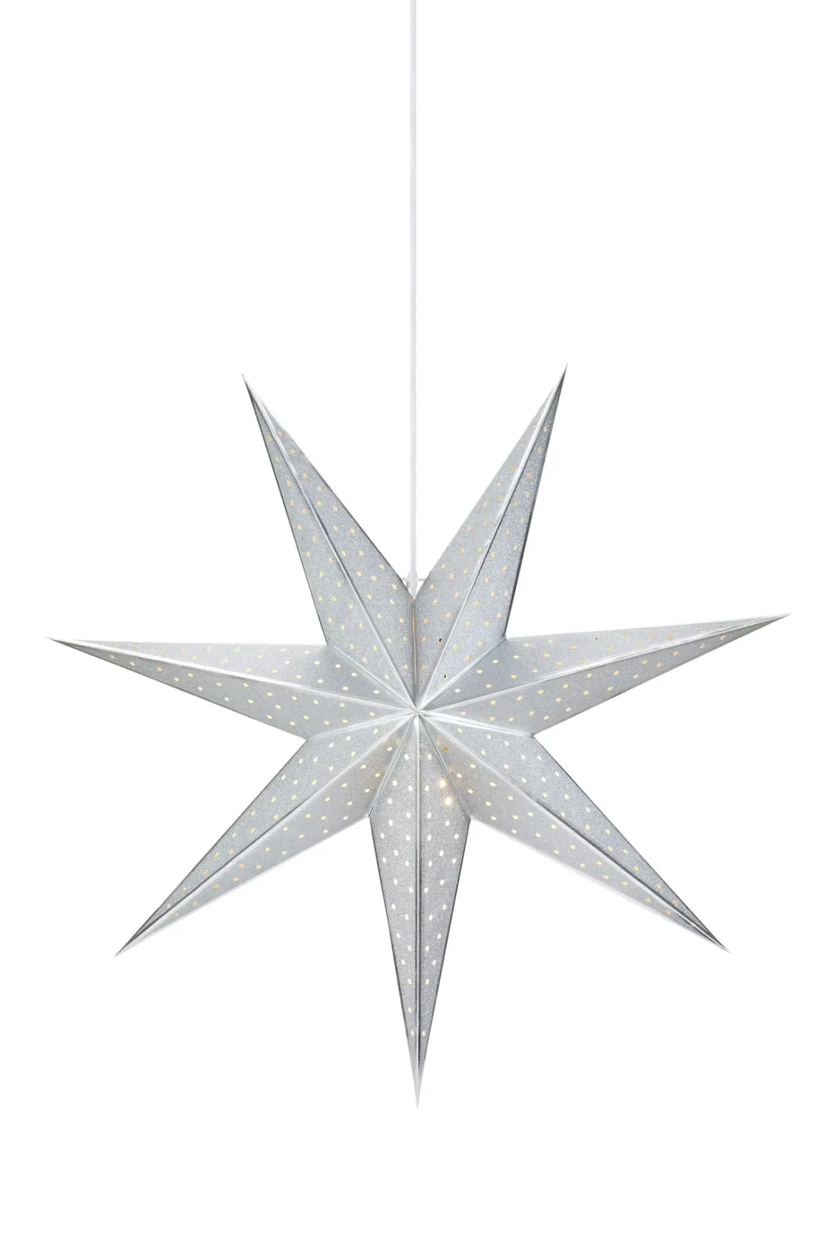 Glitter Stjärna Silver 75 cm