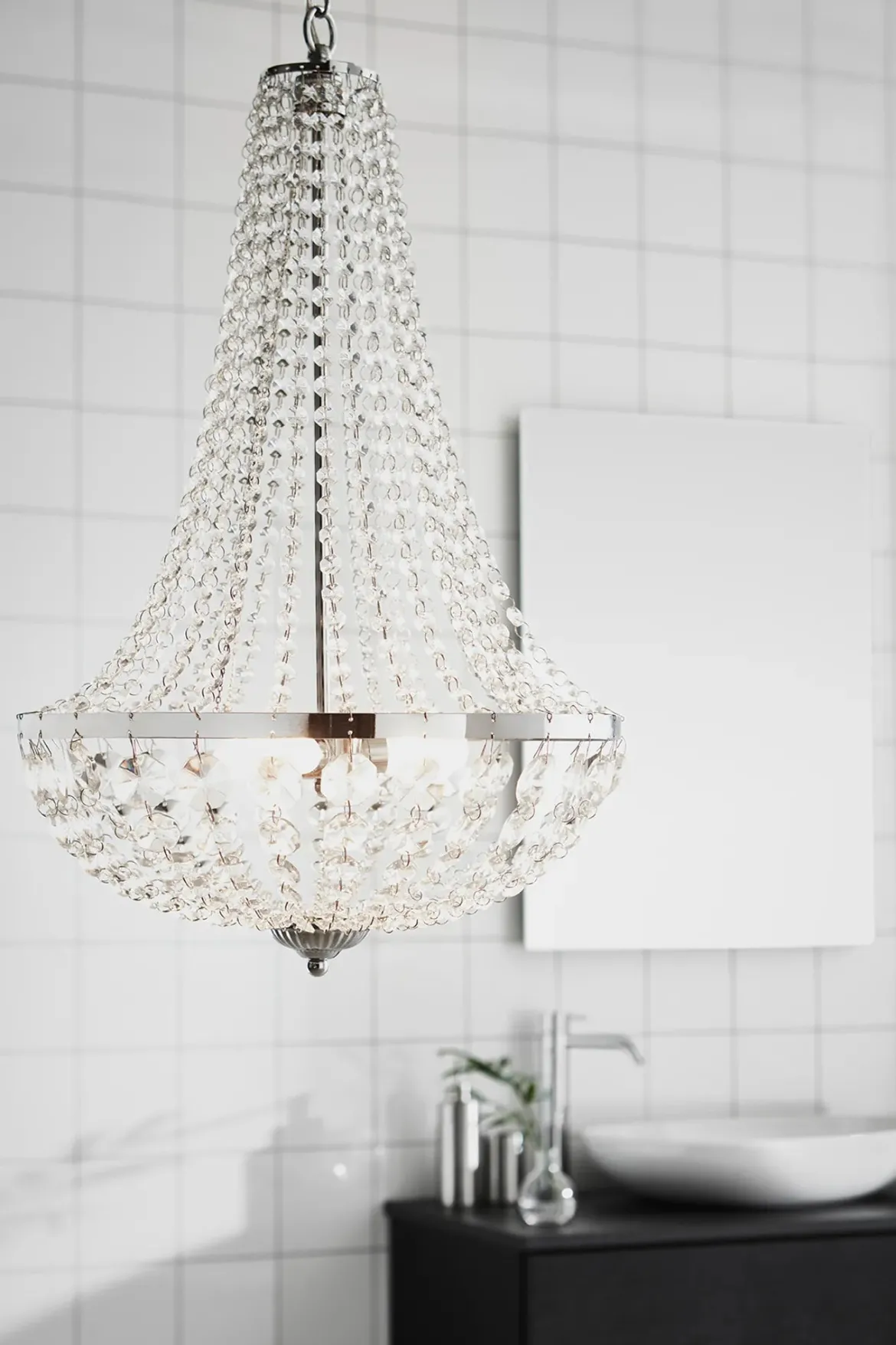 Gränsö Kristallkrona Krom 40 cm Badrum