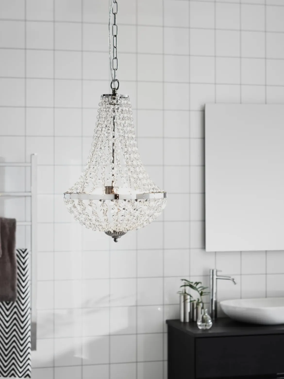 Gränsö Kristallkrona Krom 30 cm Badrum
