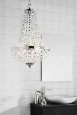Gränsö Kristallkrona Krom 30 cm Badrum