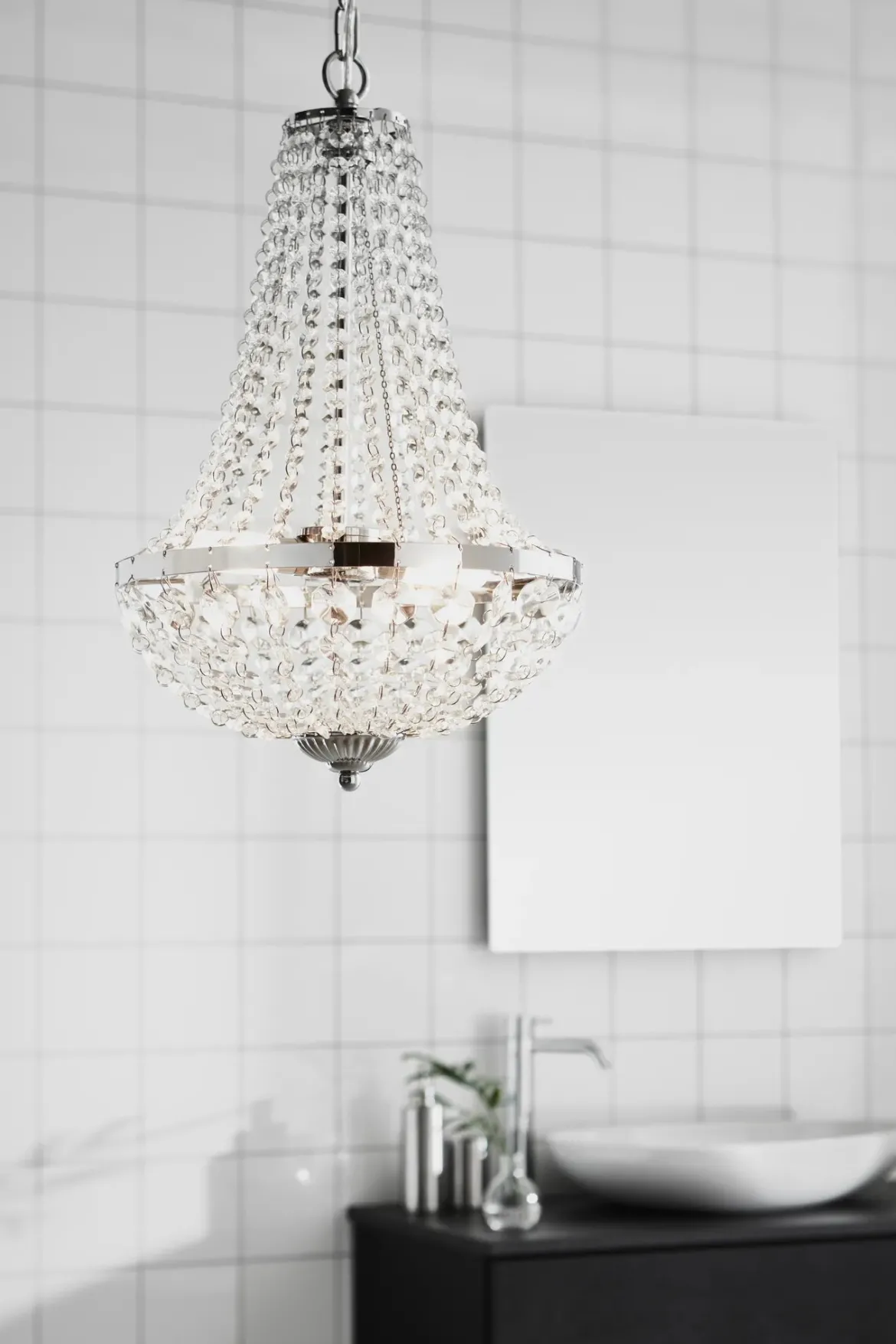 Gränsö Kristallkrona Krom 30 cm Badrum
