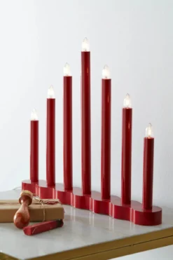 Hol Adventsljusstake Röd