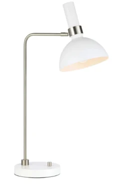 Larry Skrivbordslampa Vit/Krom