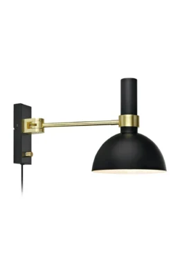 Larry Vägglampa Svart/Mässing
