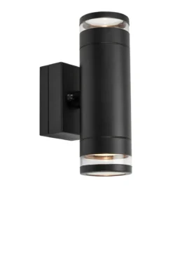 Luno Fasadlampa Svart Dubbel