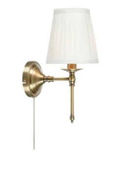Manor Vägglampa Mässing/Vit