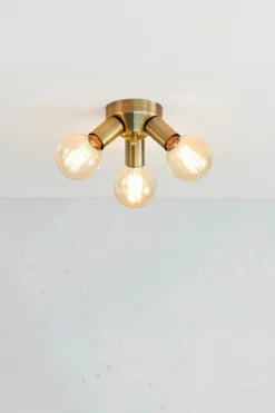 Mazzo Plafond Mässing 3 Lampor