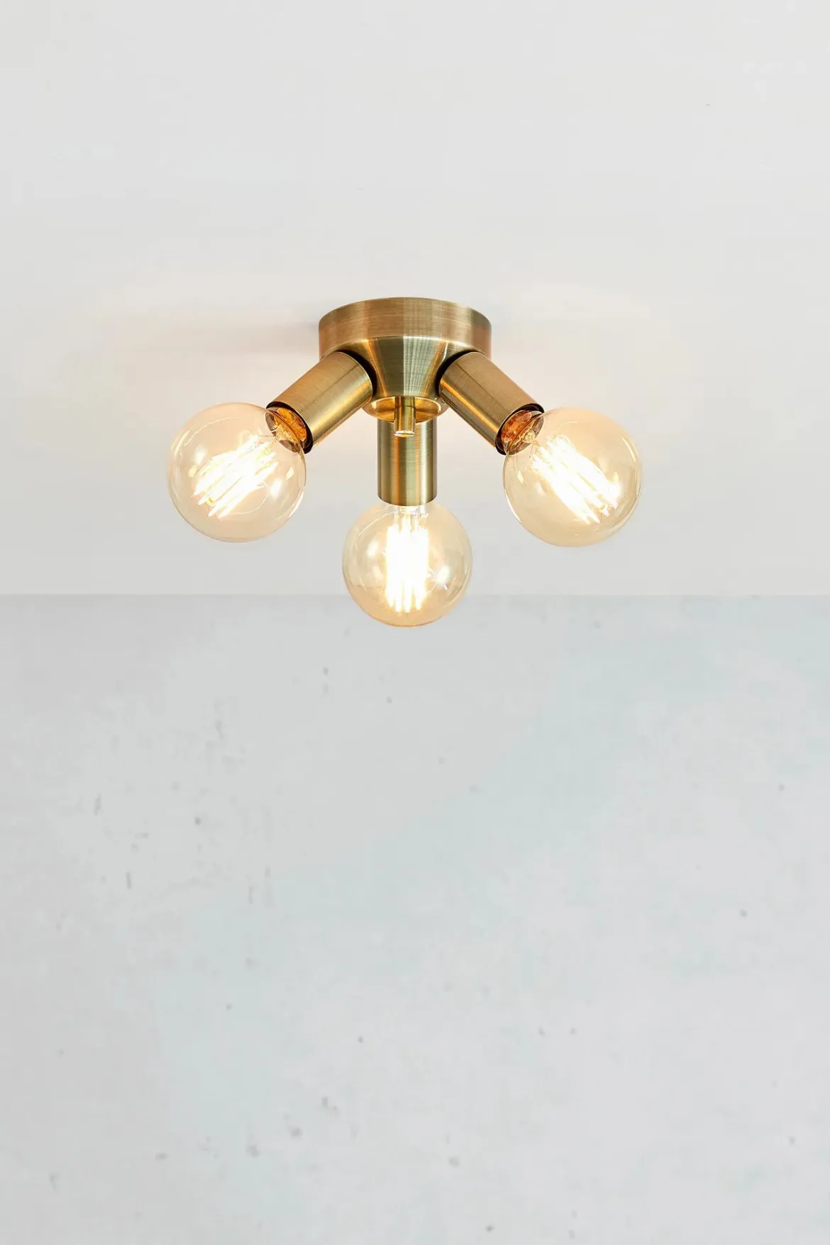 Mazzo Plafond Mässing 3 Lampor