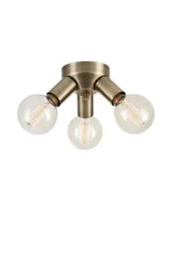 Mazzo Plafond Mässing 3 Lampor