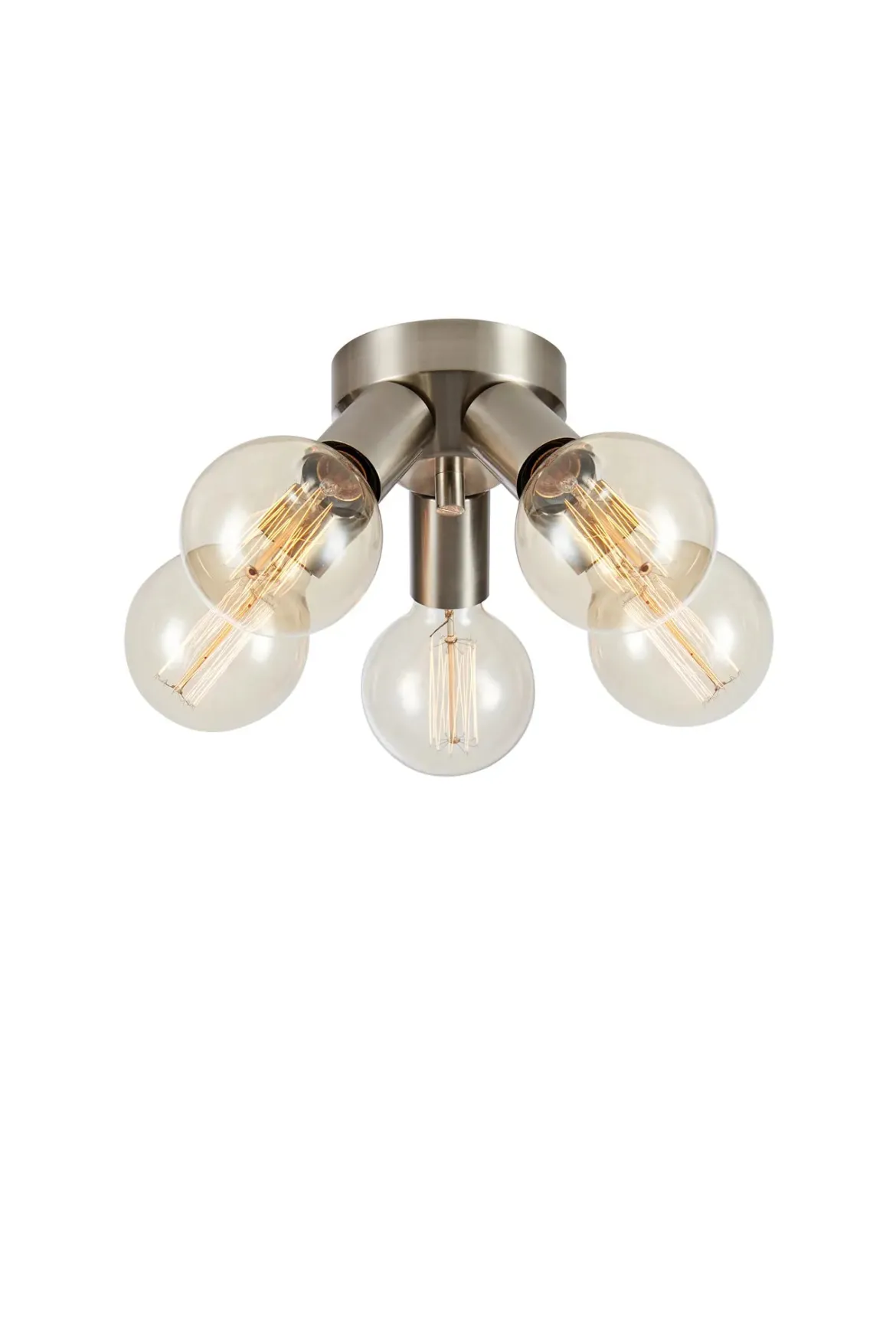 Mazzo Plafond Nickel 5 Lampor