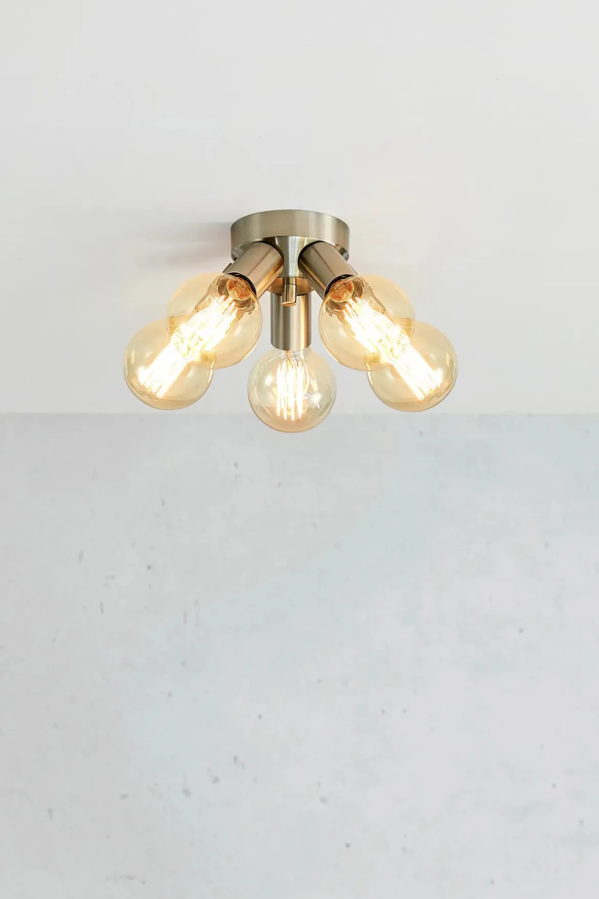 Mazzo Plafond Nickel 5 Lampor