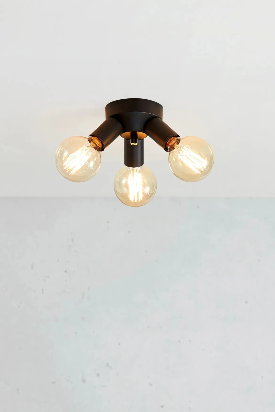 Mazzo Plafond Svart 3 Lampor