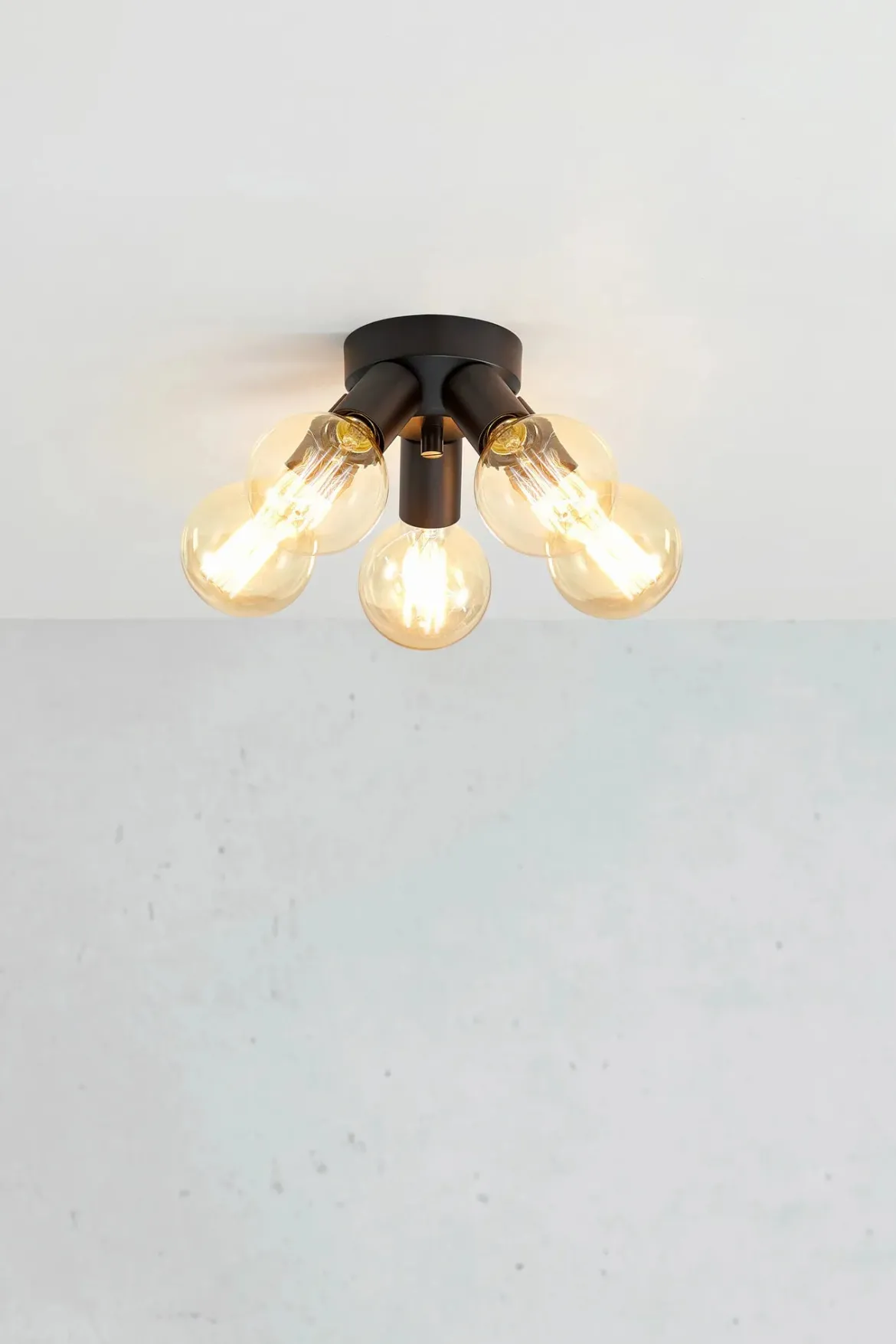 Mazzo Plafond Svart 5 Lampor