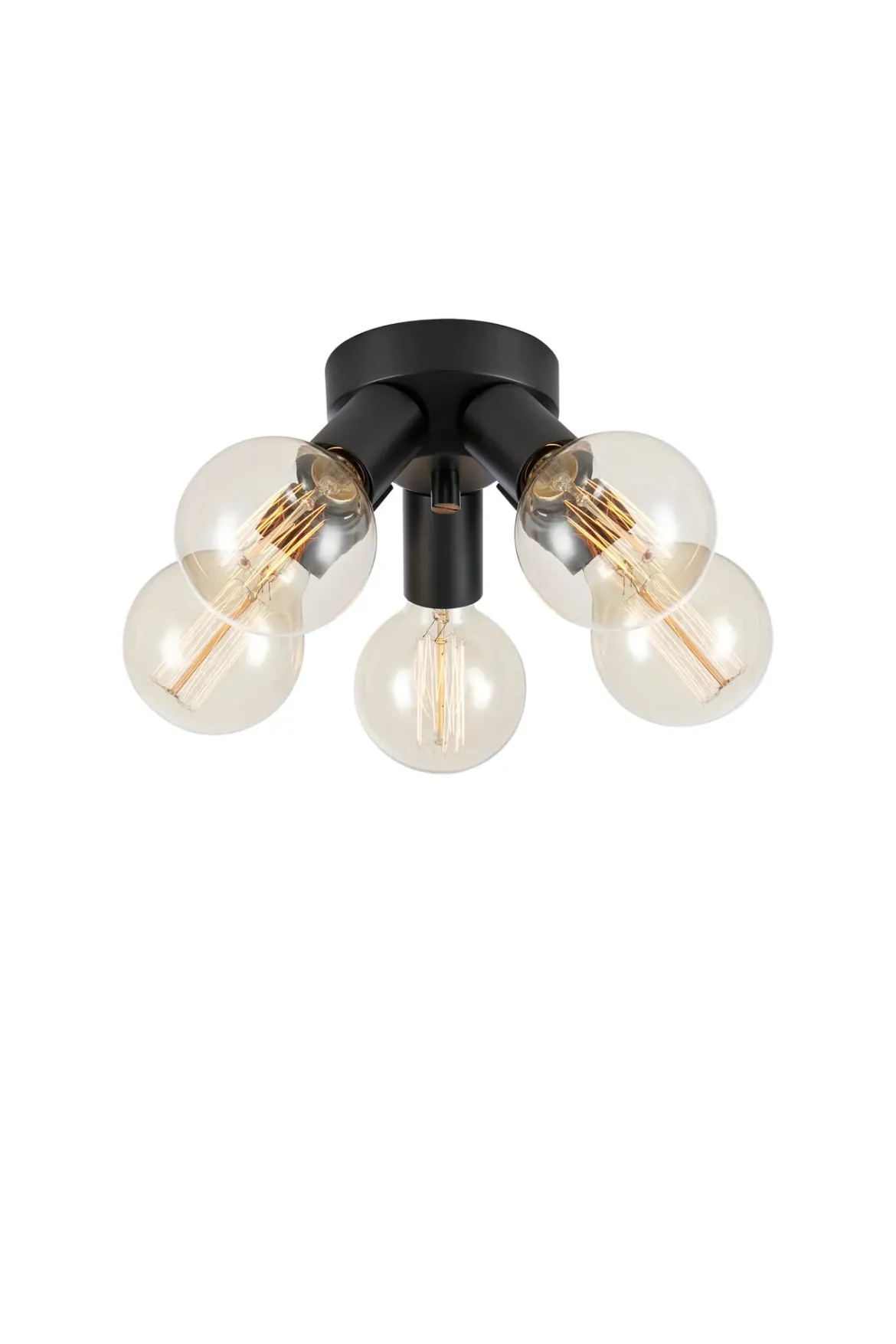 Mazzo Plafond Svart 5 Lampor