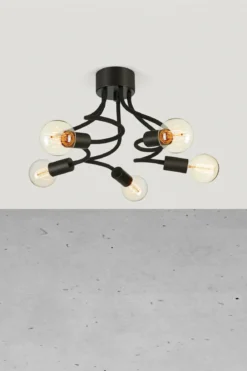 Medusa Taklampa Svart 5 Lampor