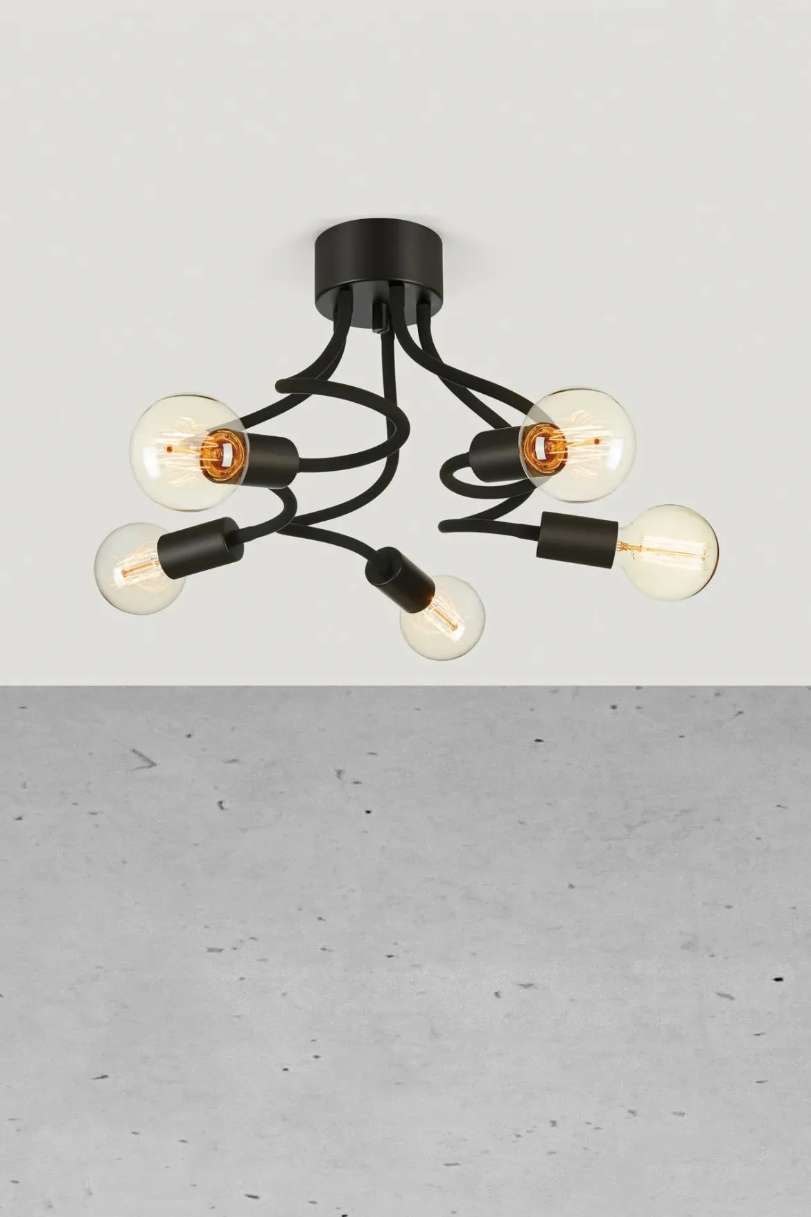 Medusa Taklampa Svart 5 Lampor