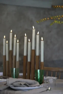 Milo Sladdlös Adventljusstake Brun