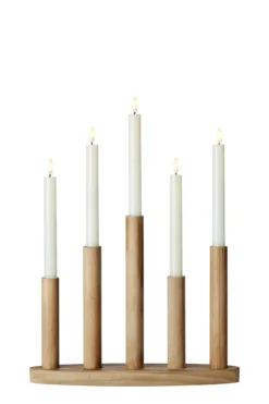 Milo Sladdlös Adventljusstake Brun