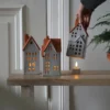 Molton Dekorationshus Vit/Brun Uppladdningsbar