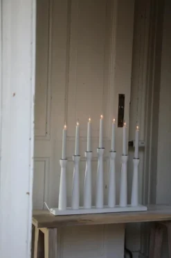Måseskär Träljusstake Vit 7 Ljus