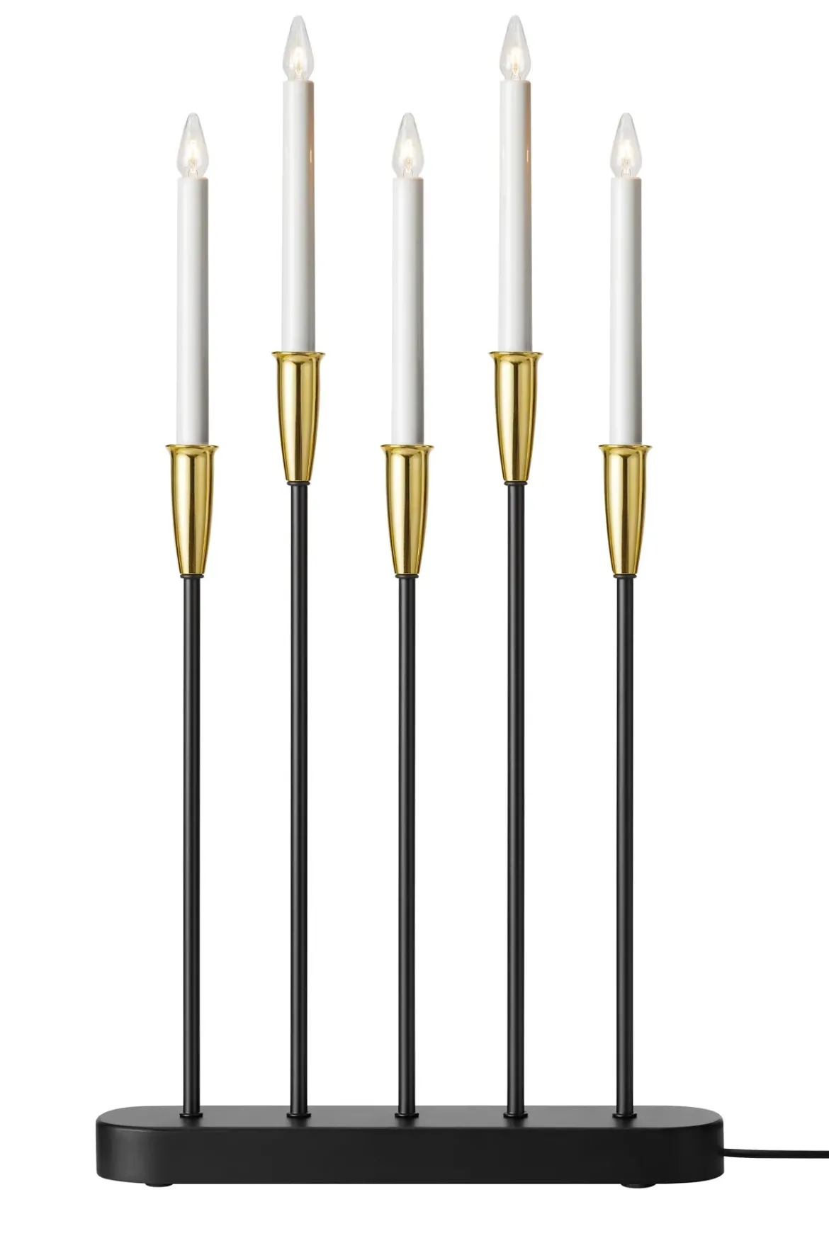 Nice Adventsljusstake Svart/Mässing