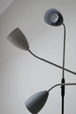 Patro Golvlampa Grå 3-stegsdimbar
