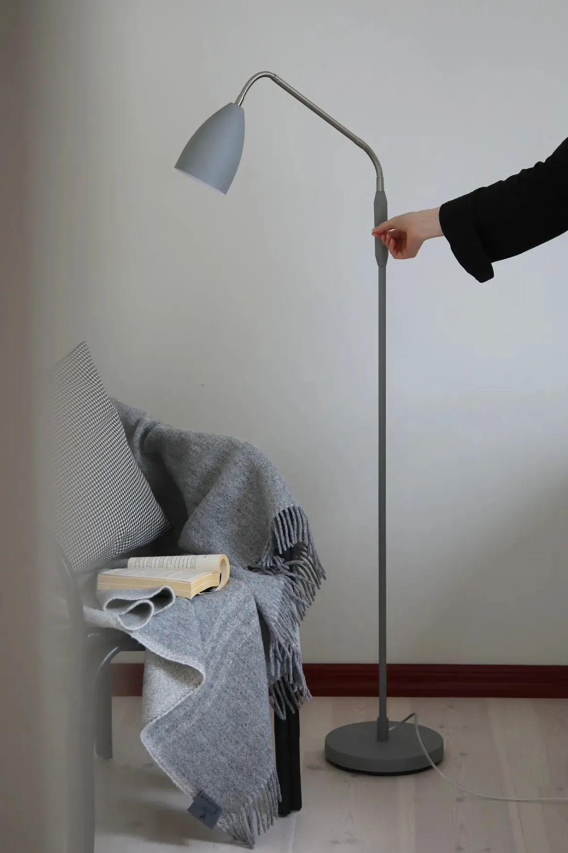 Patro Golvlampa Grå 3-stegsdimbar