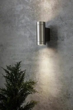 Pipe Fasadlampa Alu Dubbel