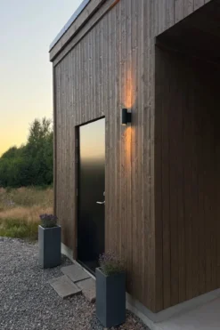 Pipe Fasadlampa Svart Dubbel
