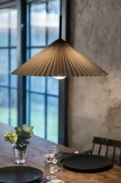 Plisado Taklampa Grå 50 cm