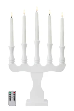 Rydboholm Adventsljusstake Vit Batteridriven
