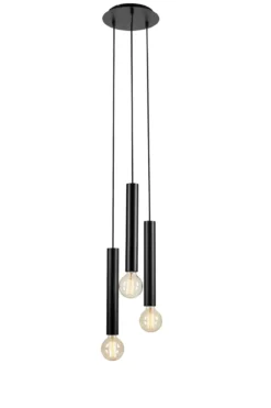 Sencillo Taklampa Svart Rund