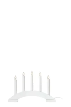 Silke Adventsljusstake Vit